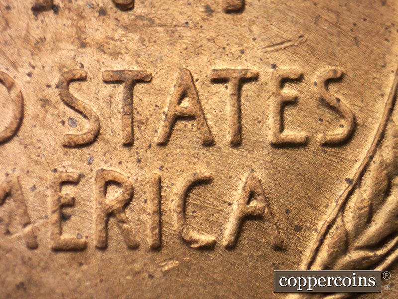 Die-stage B marker on 1954D•1MM•035 (1954 Repunched Mint Mark).