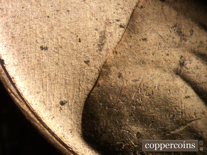 Die-stage B marker on 1954D•1MM•045 (1954 Repunched Mint Mark).