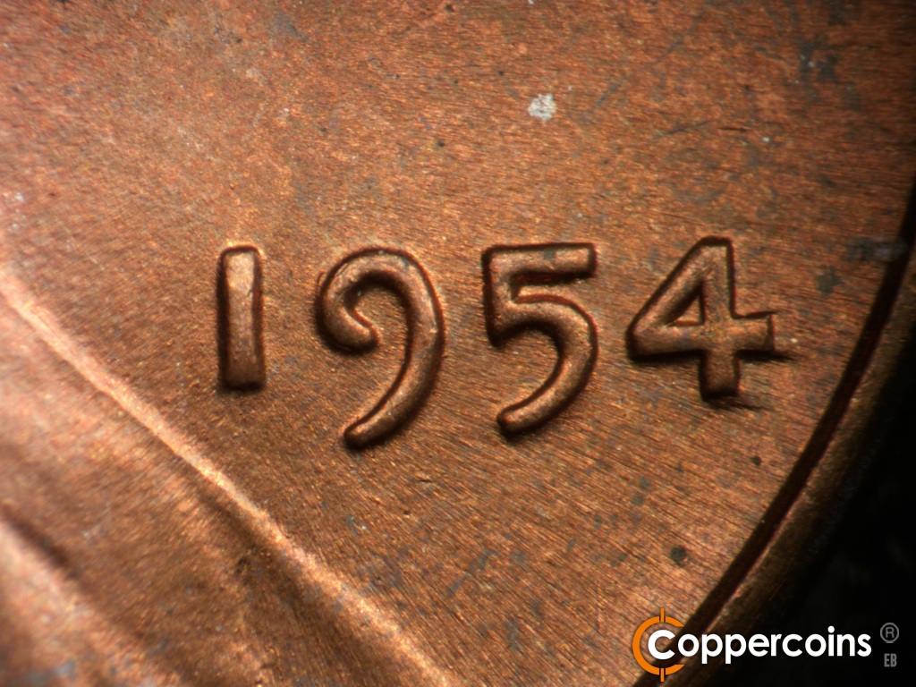 Die-stage B marker on 1954P•1DO•004 showing Date for reference.