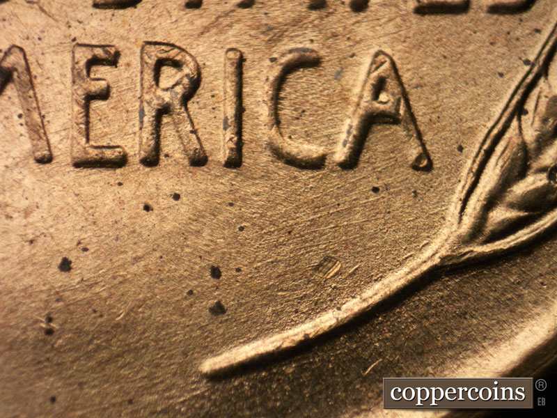 Die-stage B marker on 1954S•1MM•006 (1954 Repunched Mint Mark).