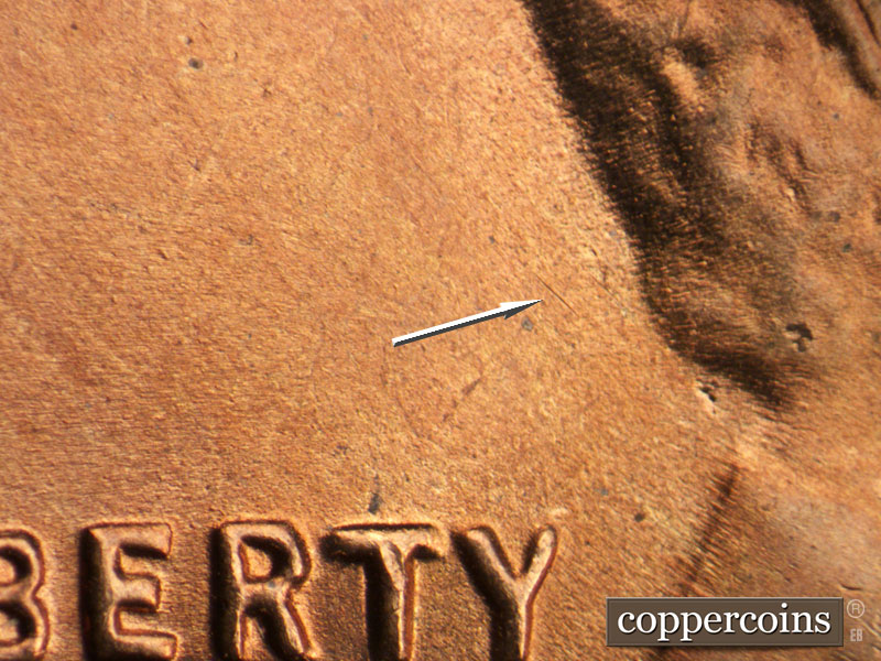 Die-stage C marker on 1954S•1MM•006 (1954 Repunched Mint Mark).