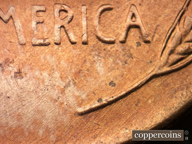Die-stage C marker on 1954S•1MM•006 (1954 Repunched Mint Mark).