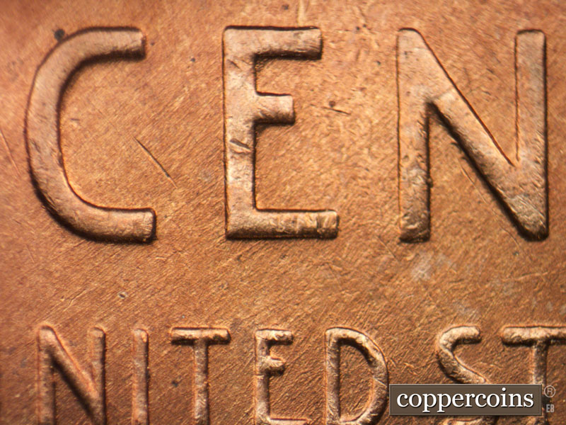 Die-stage C marker on 1954S•1MM•006 (1954 Repunched Mint Mark).