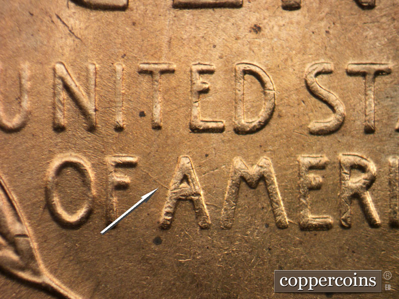 Die-stage C marker on 1954S•1MM•011 (1954 Repunched Mint Mark).