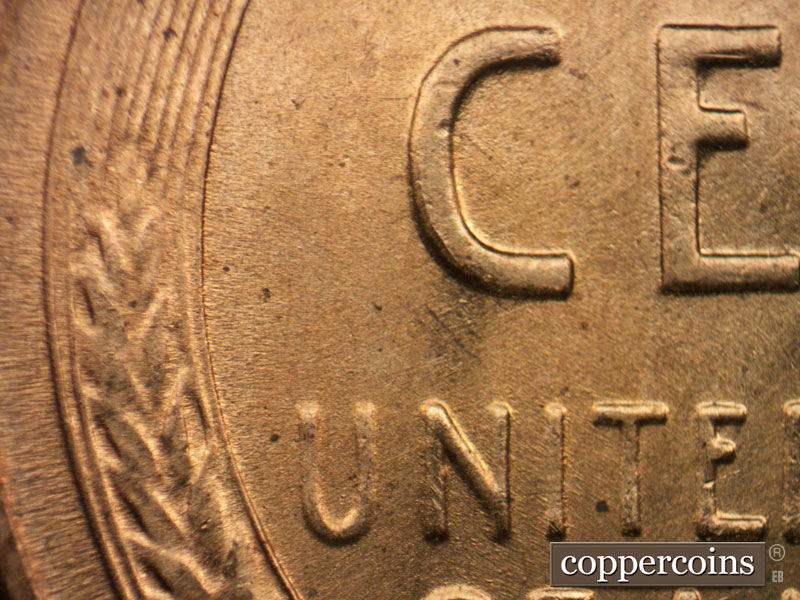Die-stage C marker on 1954S•1MM•011 (1954 Repunched Mint Mark).