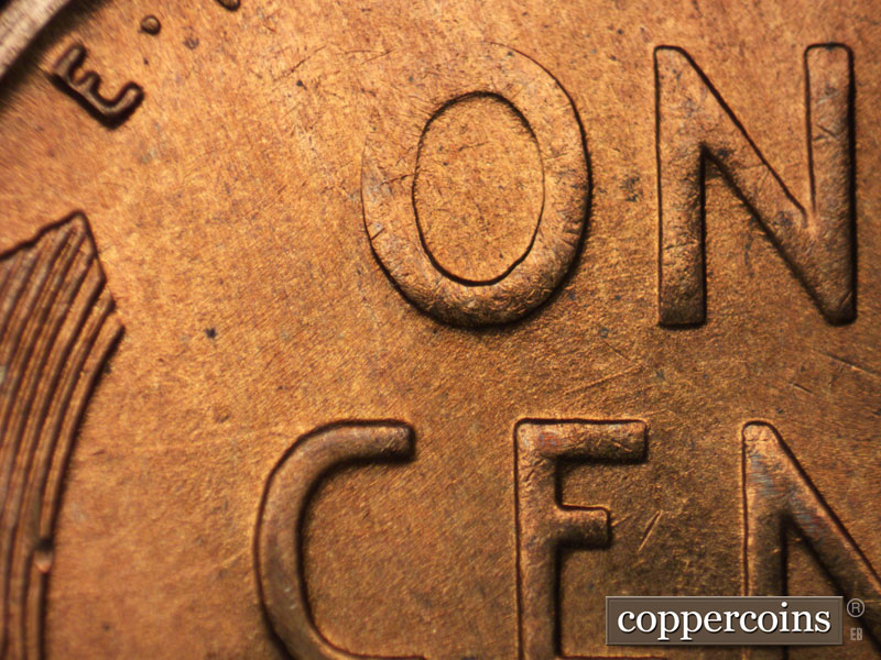Die-stage B marker on 1954S•1MM•022 (1954 Repunched Mint Mark).