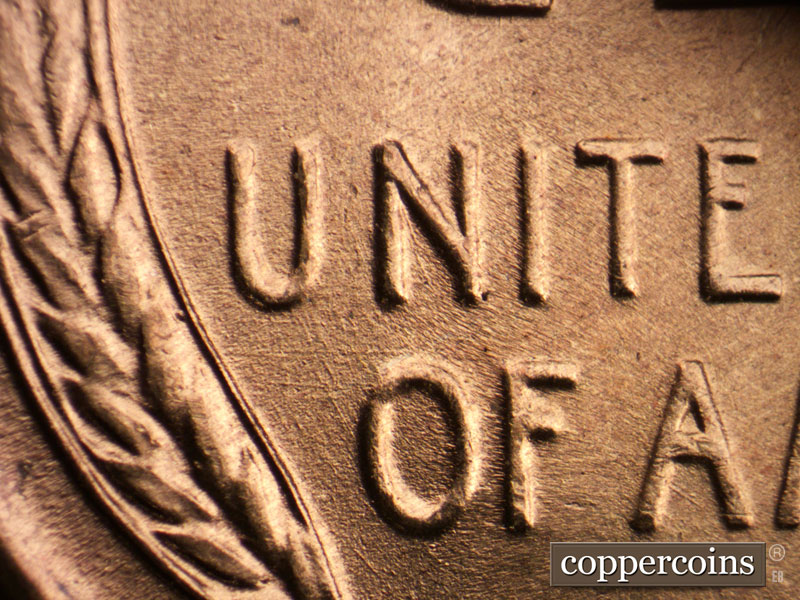 Die-stage B marker on 1954S•1MM•023 (1954 Repunched Mint Mark).