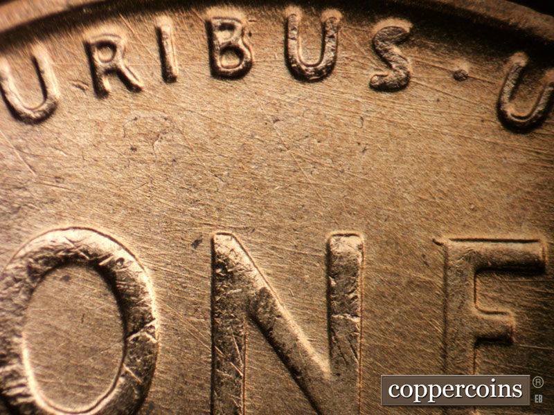 Die-stage B marker on 1955D•1MM•008 (1955 Repunched Mint Mark).