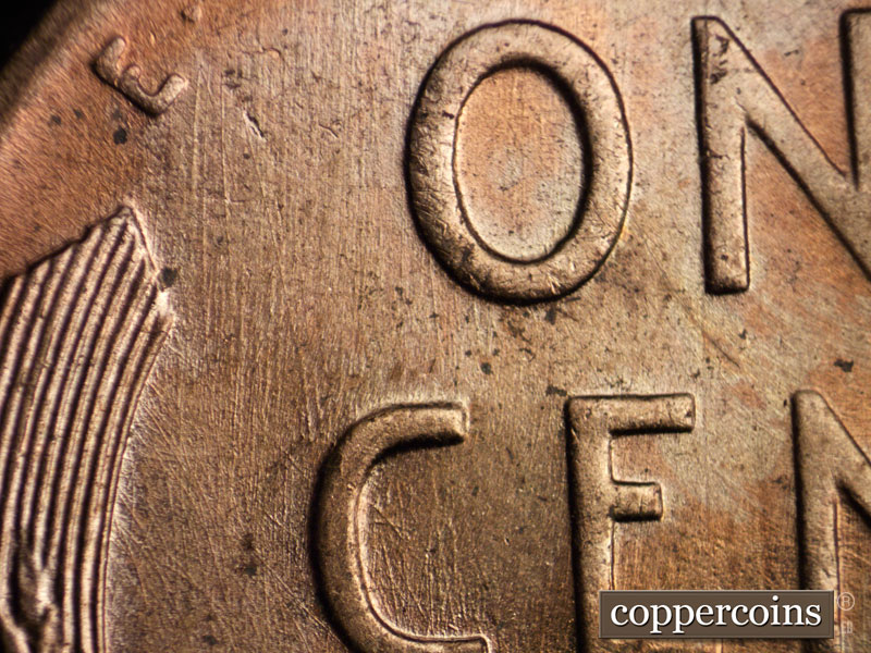 Die-stage C marker on 1955D•1MM•009 (1955 Repunched Mint Mark).