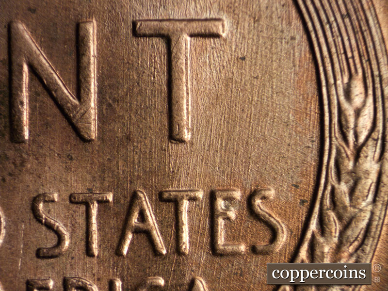 Die-stage C marker on 1955D•1MM•009 (1955 Repunched Mint Mark).