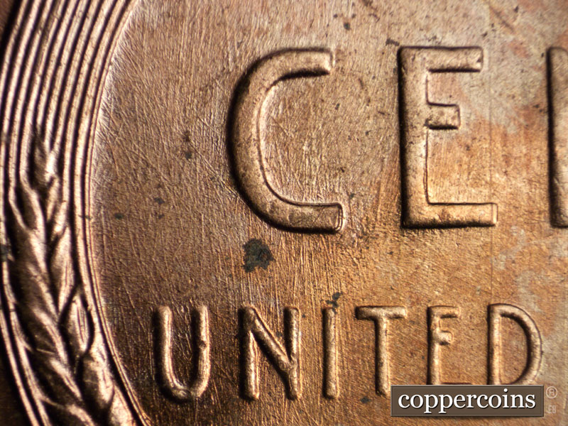 Die-stage C marker on 1955D•1MM•009 (1955 Repunched Mint Mark).