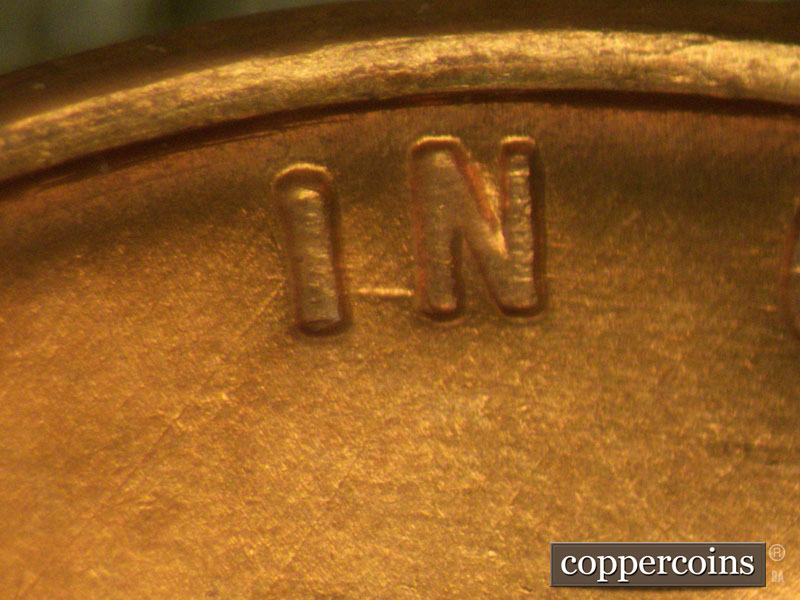 Die-stage A marker on 1955D•1MM•027 (1955 Repunched Mint Mark).