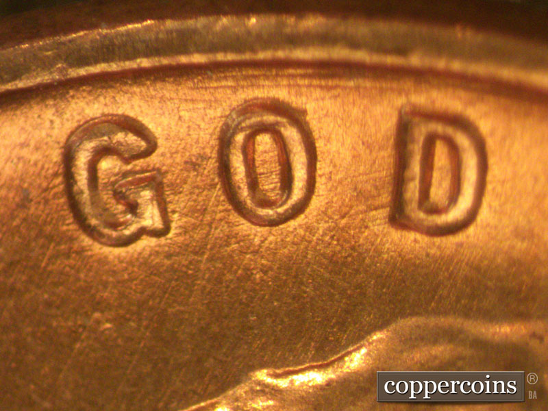 Die-stage A marker on 1955D•1MM•027 (1955 Repunched Mint Mark).