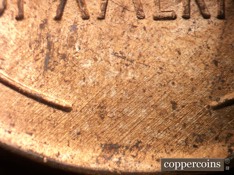 Die-stage A marker on 1955D•1MM•042 (1955 Repunched Mint Mark).