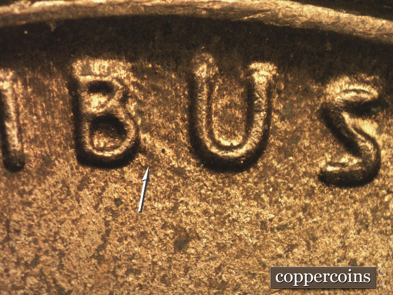 Die-stage C marker on 1955D•1MM•042 (1955 Repunched Mint Mark).