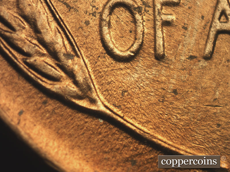 Die-stage B marker on 1955D•1MM•044 (1955 Repunched Mint Mark).
