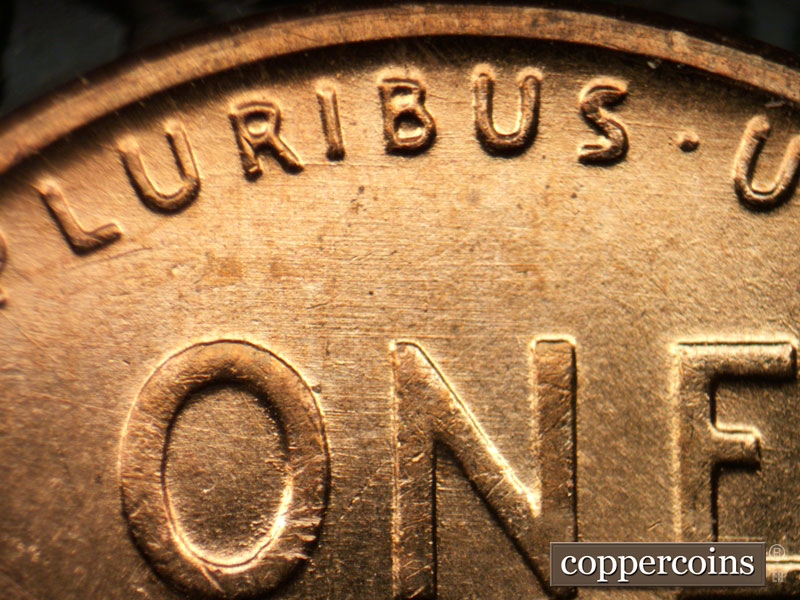 Die-stage A marker on 1955D•1MM•045 (1955 Repunched Mint Mark).