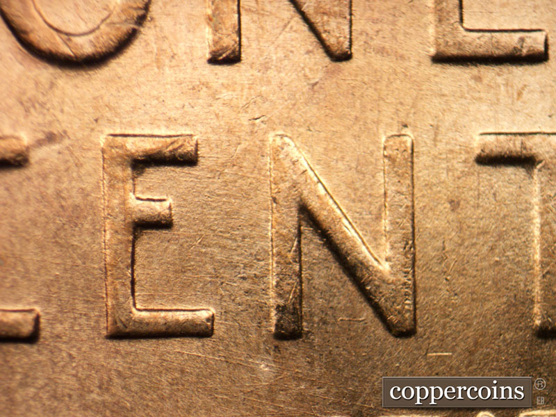 Die-stage A marker on 1955D•1MM•045 (1955 Repunched Mint Mark).