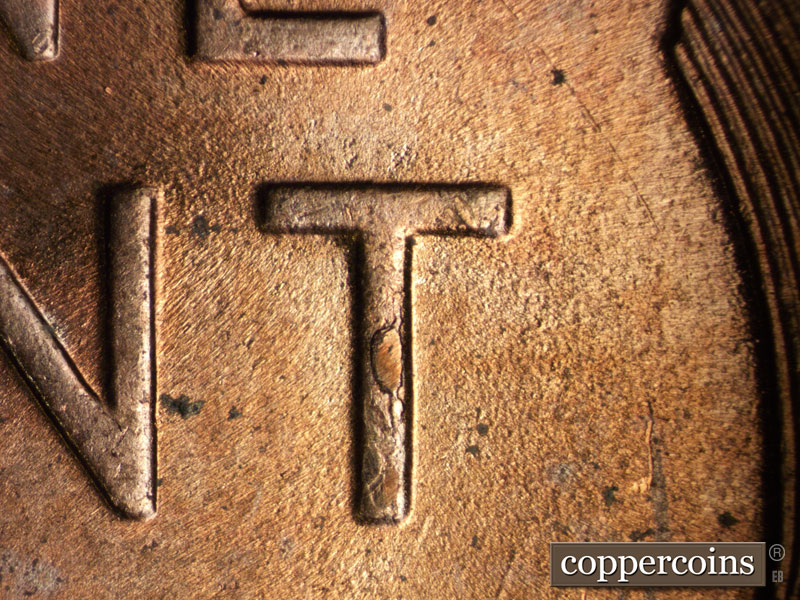 Die-stage C marker on 1955D•1MM•046 (1955 Repunched Mint Mark).