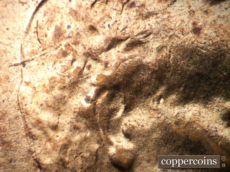 Die-stage C marker on 1955D•1MM•050 (1955 Repunched Mint Mark).