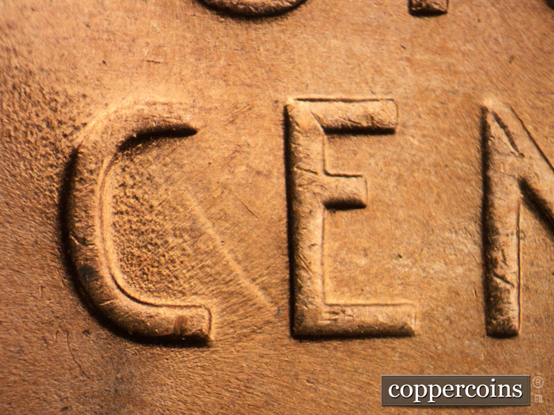 Die-stage C marker on 1955D•1MM•051 (1955 Repunched Mint Mark).