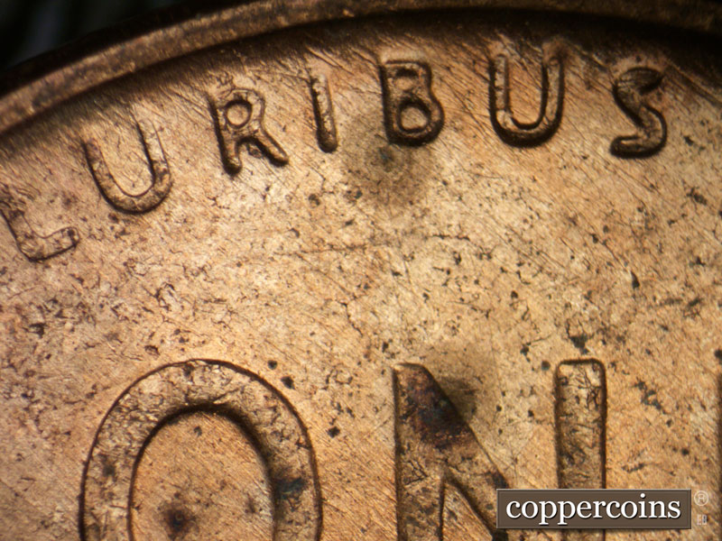 Die-stage C marker on 1955D•1MM•056 (1955 Repunched Mint Mark).