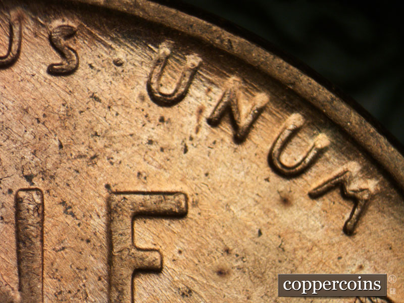 Die-stage C marker on 1955D•1MM•056 (1955 Repunched Mint Mark).
