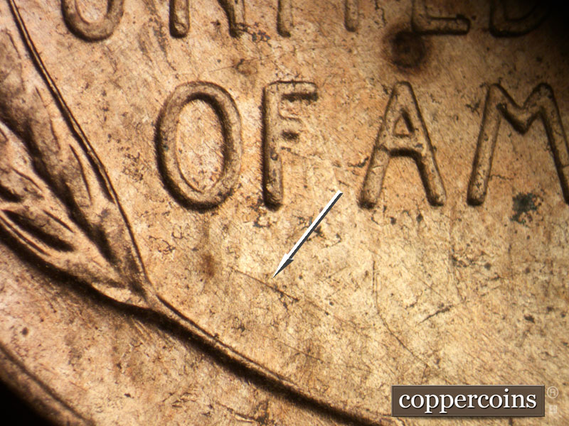 Die-stage C marker on 1955D•1MM•056 (1955 Repunched Mint Mark).