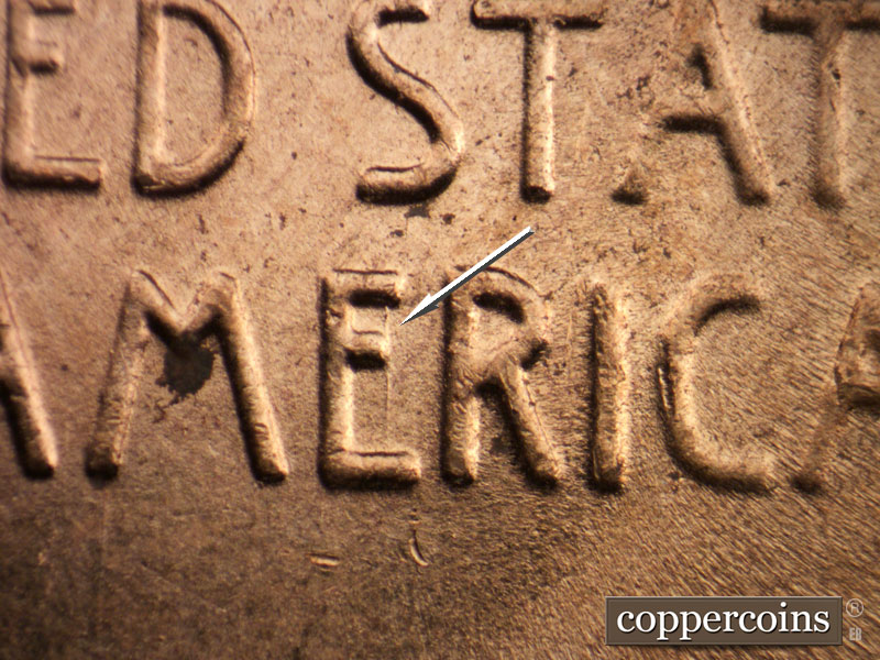 Die-stage C marker on 1955D•1MM•060 (1955 Repunched Mint Mark).