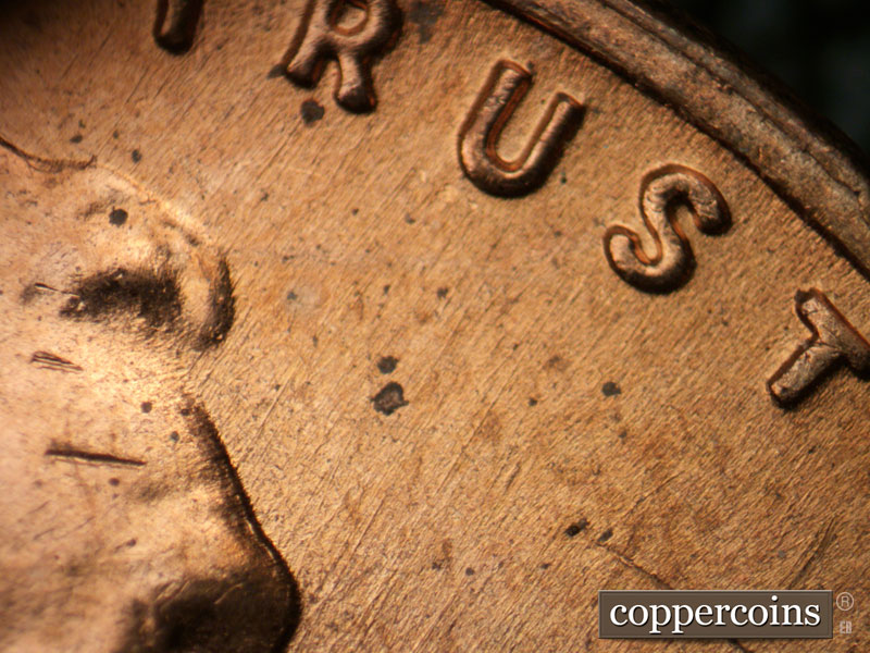 Die-stage B marker on 1955D•1MM•061 (1955 Repunched Mint Mark).