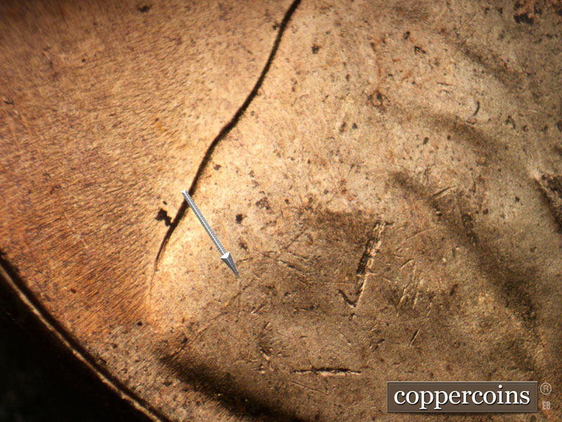 Die-stage C marker on 1955D•1MM•062 (1955 Repunched Mint Mark).