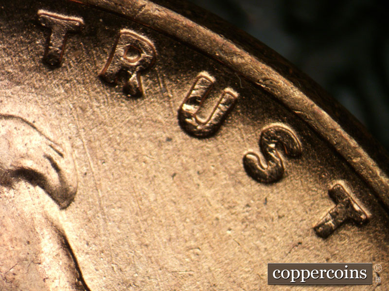 Die-stage C marker on 1955D•1MM•062 (1955 Repunched Mint Mark).