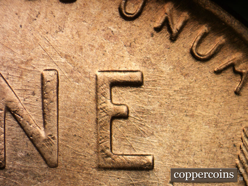 Die-stage C marker on 1955D•1MM•062 (1955 Repunched Mint Mark).
