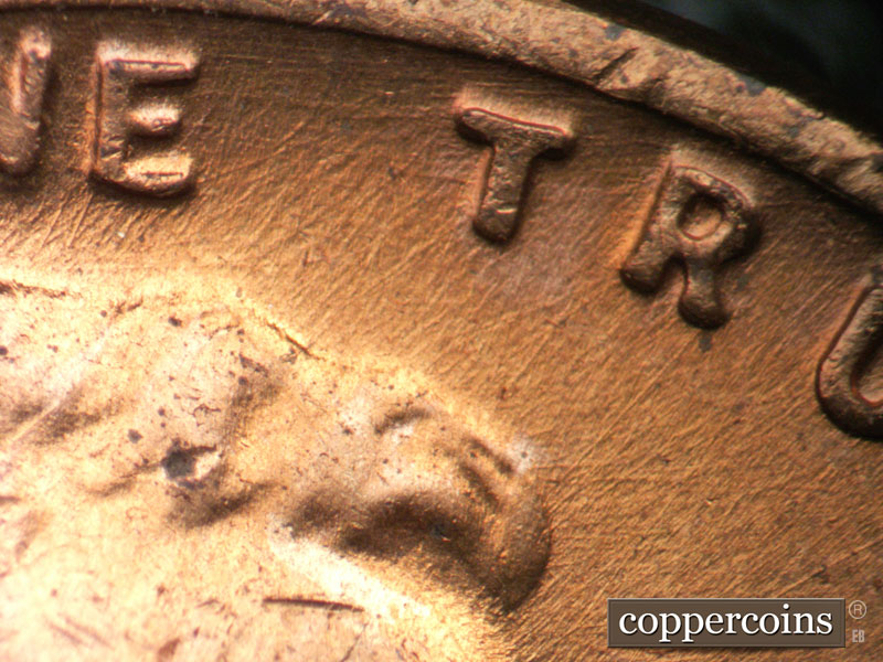 Die-stage C marker on 1955D•1MM•064 (1955 Repunched Mint Mark).