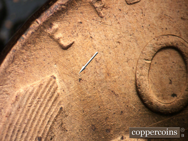 Die-stage C marker on 1955D•1MM•064 (1955 Repunched Mint Mark).