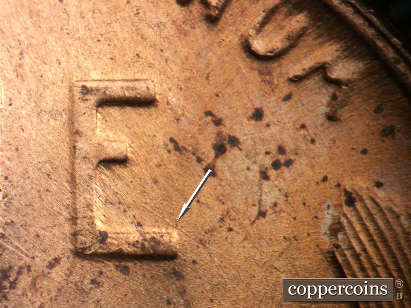 Die-stage C marker on 1955D•1MM•064 (1955 Repunched Mint Mark).