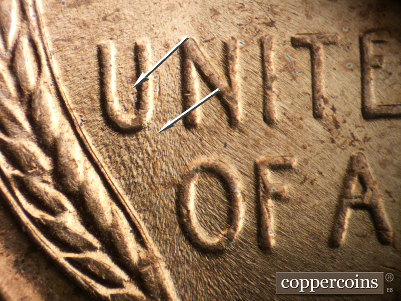 Die-stage C marker on 1955D•1MM•069 (1955 Repunched Mint Mark).