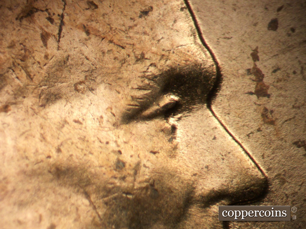 Die-stage B marker on 1955P•1DO•013 showing Extra eyelid south of primary.