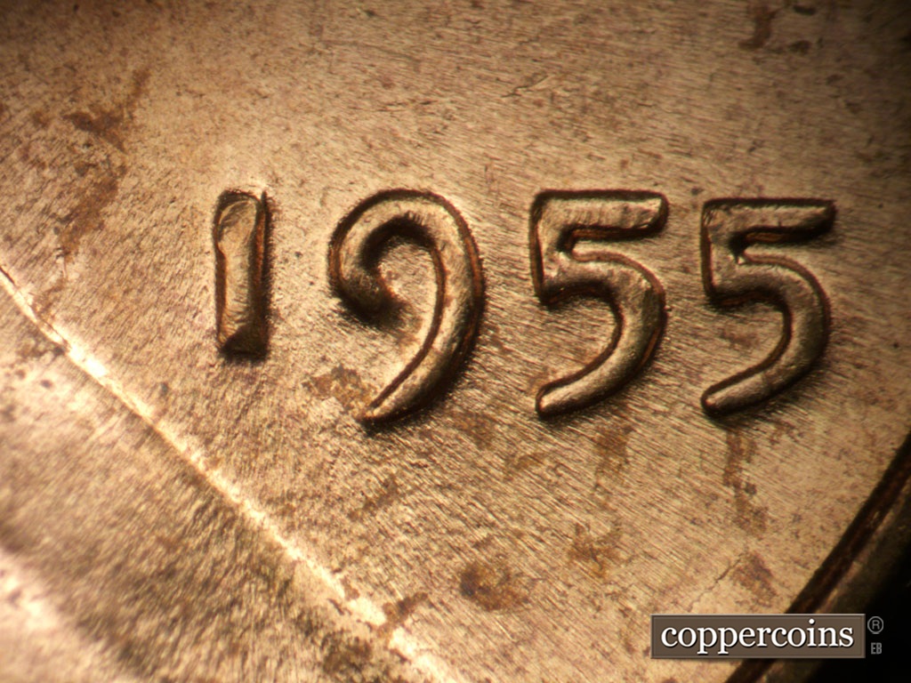 Die-stage B marker on 1955P•1DO•013 showing Date for reference.