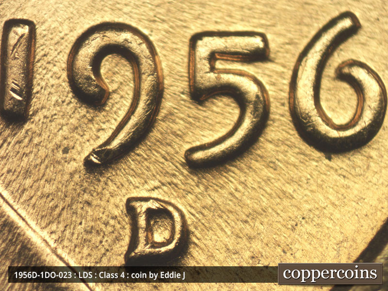 Die-stage C marker on 1956D•1DO•023 (1956 Doubled Die Obverse).