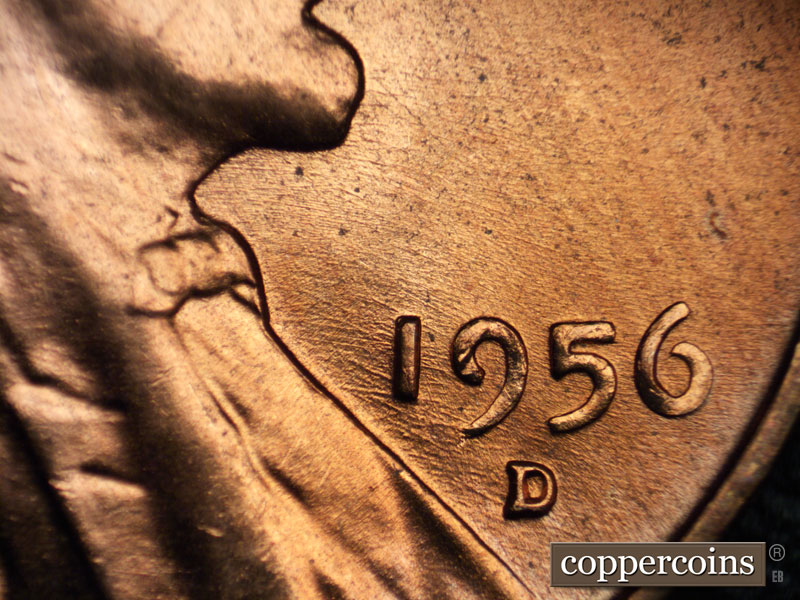 Die-stage B marker on 1956D•1DO•029 (1956 Doubled Die Obverse).