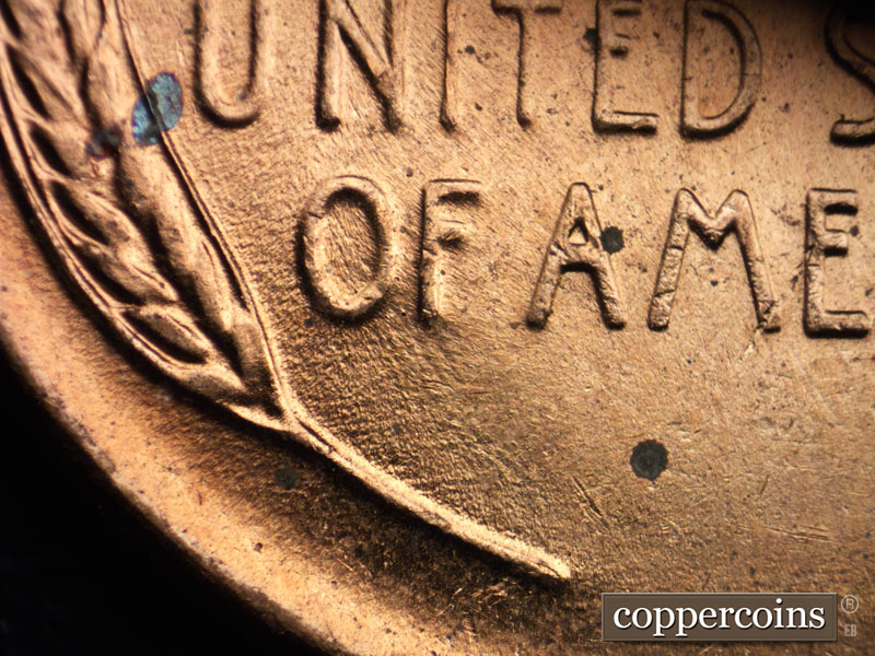 Die-stage C marker on 1956D•1MM•005 (1956 Repunched Mint Mark).