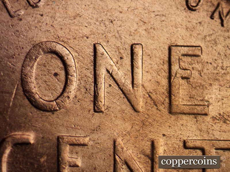 Die-stage B marker on 1956D•1MM•007 (1956 Repunched Mint Mark).