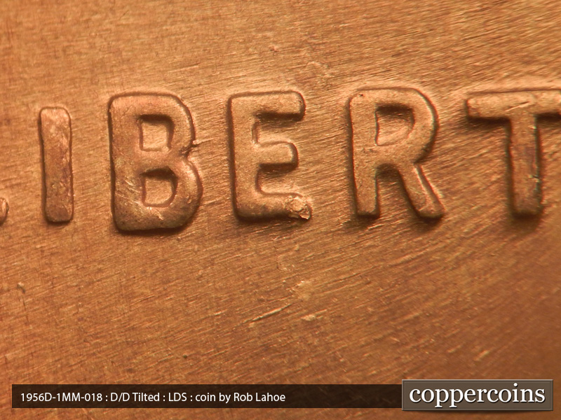 Die-stage C marker on 1956D•1MM•018 (1956 Repunched Mint Mark).