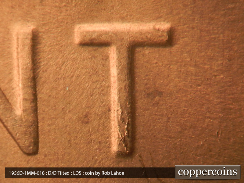 Die-stage C marker on 1956D•1MM•018 (1956 Repunched Mint Mark).
