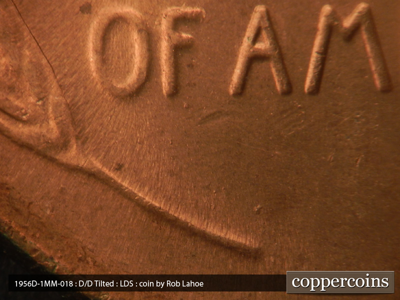 Die-stage C marker on 1956D•1MM•018 (1956 Repunched Mint Mark).