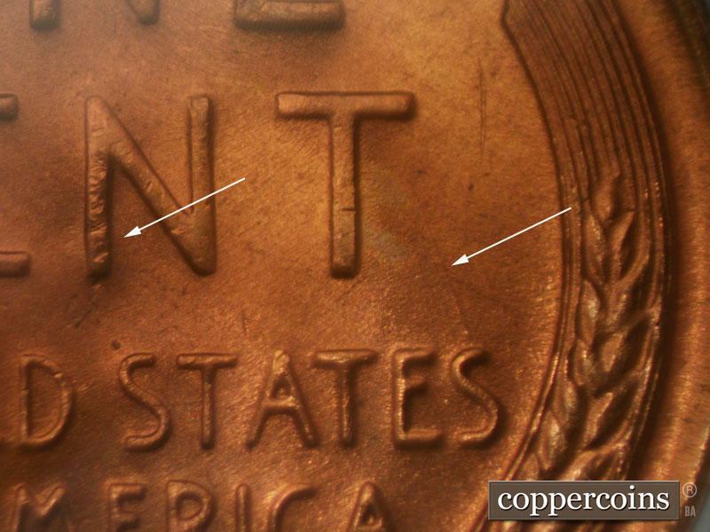 Die-stage C marker on 1956D•1MM•020 (1956 Repunched Mint Mark).
