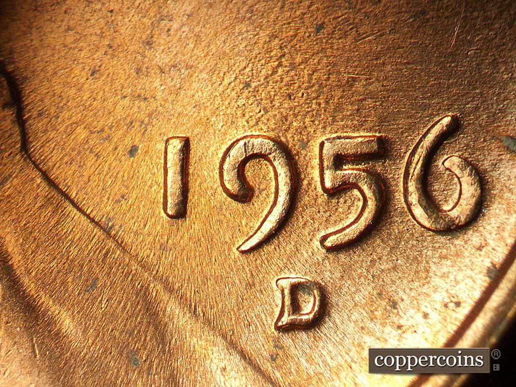 Die-stage C marker on 1956D•1MM•023 showing Date for reference.