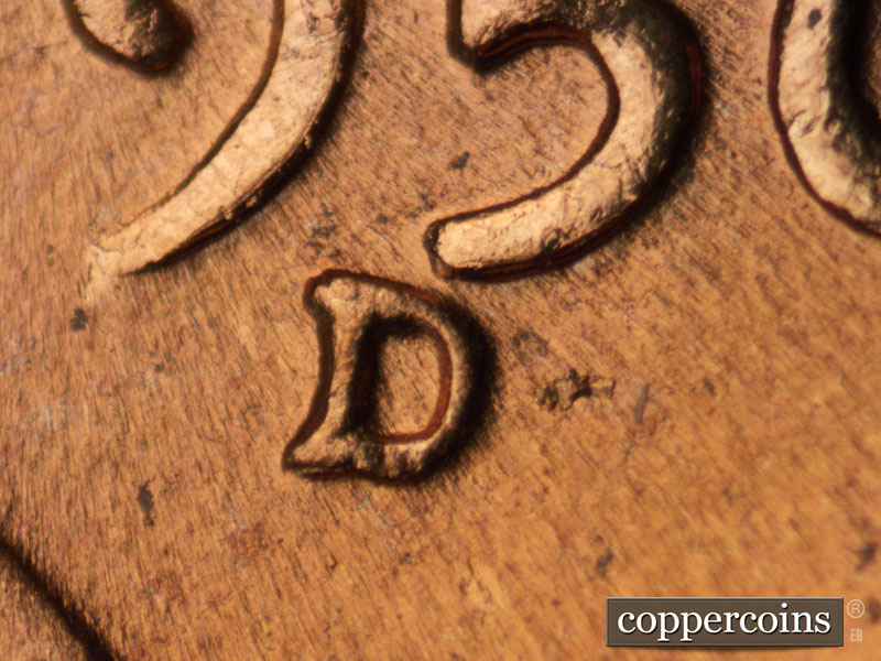 1956 Lincoln cent obverse, CopperCoins die 1956D•1MM•026.