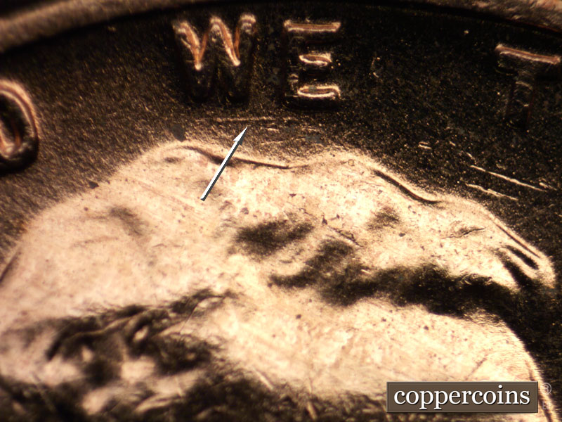 Die-stage C marker on 1956D•1MM•027 (1956 Repunched Mint Mark).
